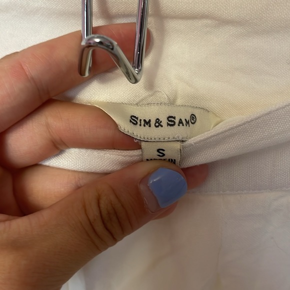 100% Cotton White Pleated Mini Skirt Size Small - Picture 3 of 3